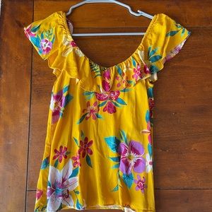 Yellow floral top